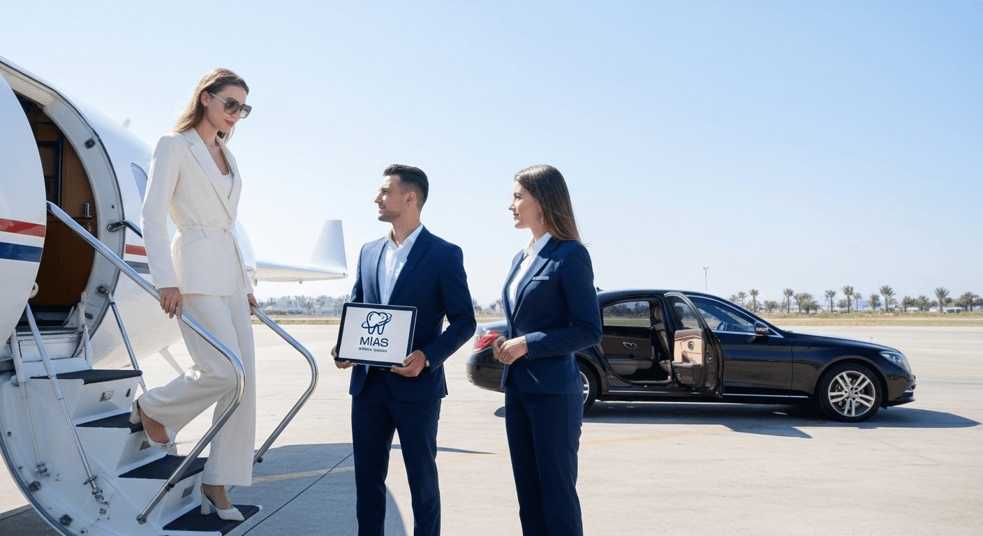 Lüks özel jet VIP transfer karşılama hizmeti, dental turizm için özel servis.