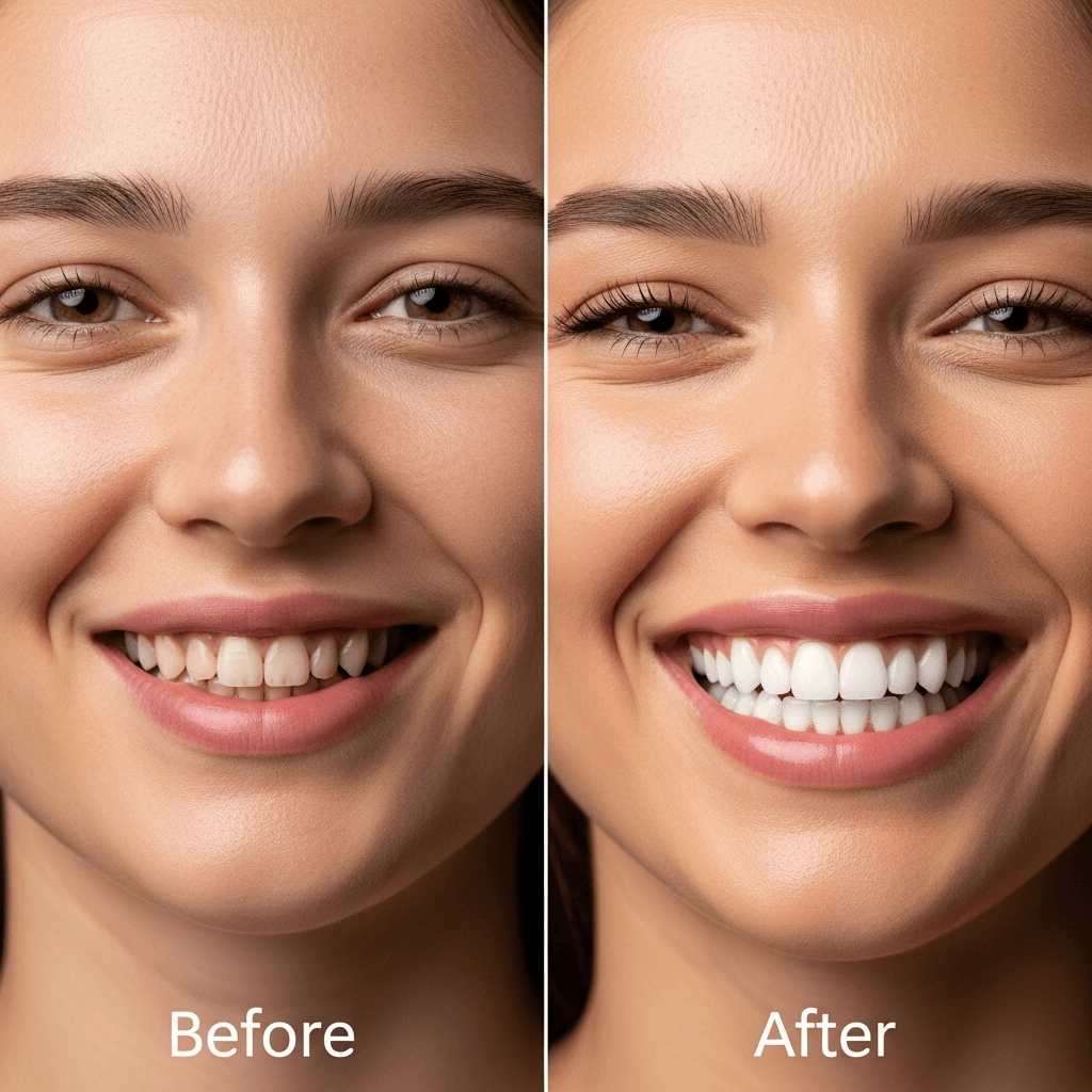 Diş Beyazlatma Öncesi Sonrası